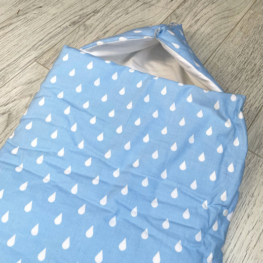 Sacco nanna azzurro con disegno gocce