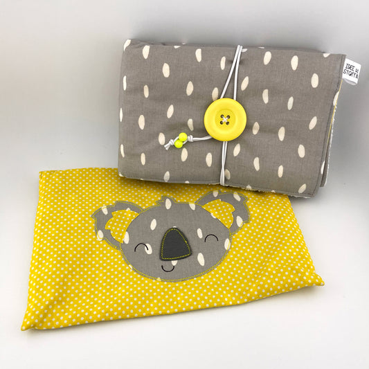 Set koala giallo e grigio